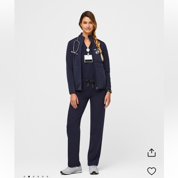 Figs Livingston scrub pants Navy Small - Picture 2 of 7